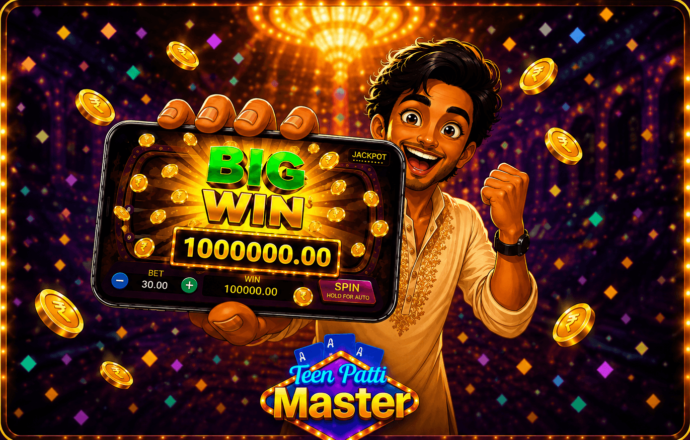 Teen Patti Master app hero banner with live gameplay preview