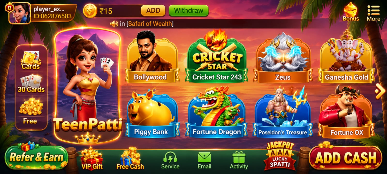 Login Karo, Khelo Aur Jeeto - Teen Patti Master